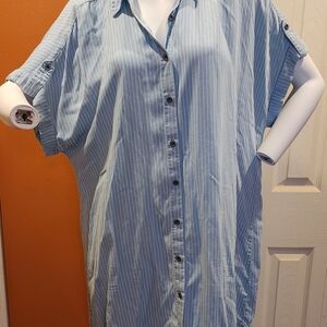 Blue Striped Men's Shirt